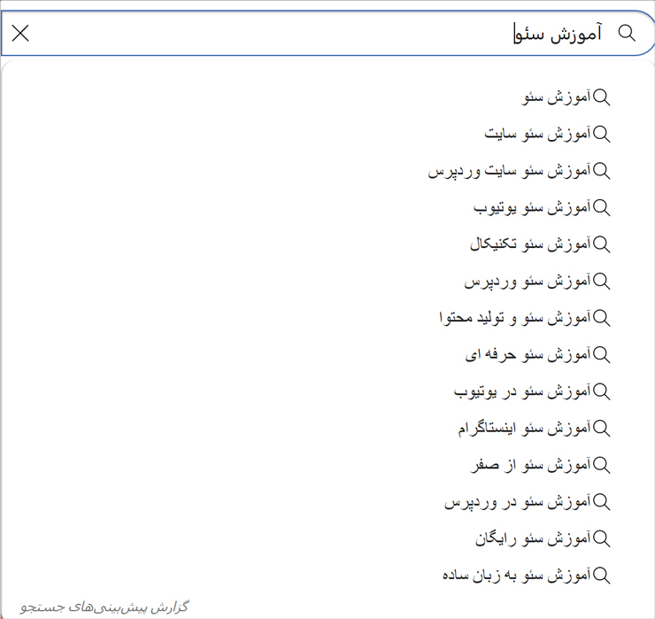 Autocomplete برای یافتن کلمات کلیدی به‌منظور سئو یوتیوب