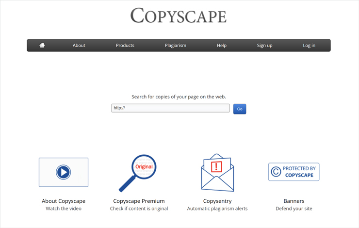 Copyscape یکی از ابزارهای سنجش کپی بودن متن