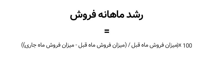 فرمول رشد ماهانه فروش یکی از شاخص‌های کلیدی فروش